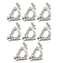 Load image into Gallery viewer, 8 Galaxy Stage GS-C113PS Mini Light Duty Clamp Silver Lightweight Truss Mount Clamp for Lighting Fixtures