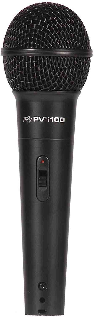 2 Peavey PVI100XLR Wired Dynamic Cardioid Vocal Microphone+Case+Mic Clip + Cable