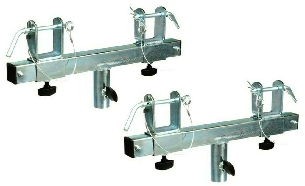 2 MR TRUSS Universal Chrome T-Adapter Triangle/Square Truss Adapter Bracket Tripod Crank Light Stand Bar