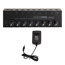 Load image into Gallery viewer, MR DJ Microamp HA800 Ultra-compact 8-channel stereo headphone amplifier