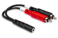 Load image into Gallery viewer, Hosa YMR-197 Stereo Breakout Cable, 3.5 mm TRSF to Dual RCA