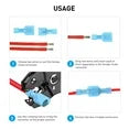 100pcs Female & Male Fully Insulated Wire Terminals Connector Nylon Spade Crimp