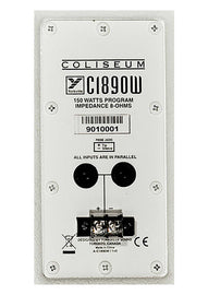 Yorkville Sound C1891W, Coliseum Series 150W Installation Speaker with Bracket 8 Inch - White