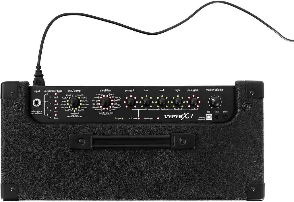 Peavey Vypyr X1 1x8" 20W Modeling Guitar/Bass/Acoustic Combo Amp