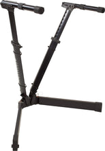 Load image into Gallery viewer, Ultimate Support VS-88B V-Style Portable Height-adjustable Keyboard Stand with Built-in Cable Management System - Black