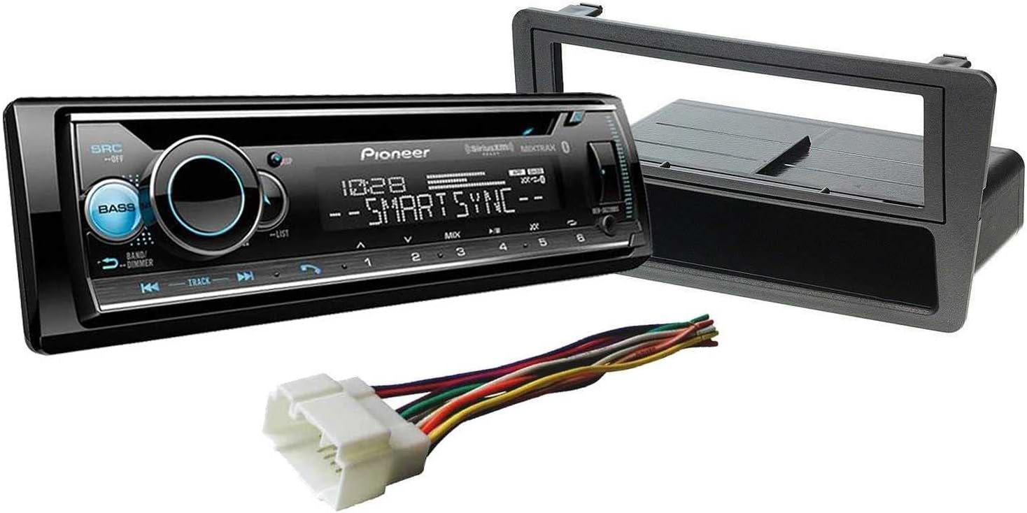 Pioneer DEH-S6220BS 1-DIN CD/DM Bluetooth & Dash Kit Fit 1990-1997 Honda Accord