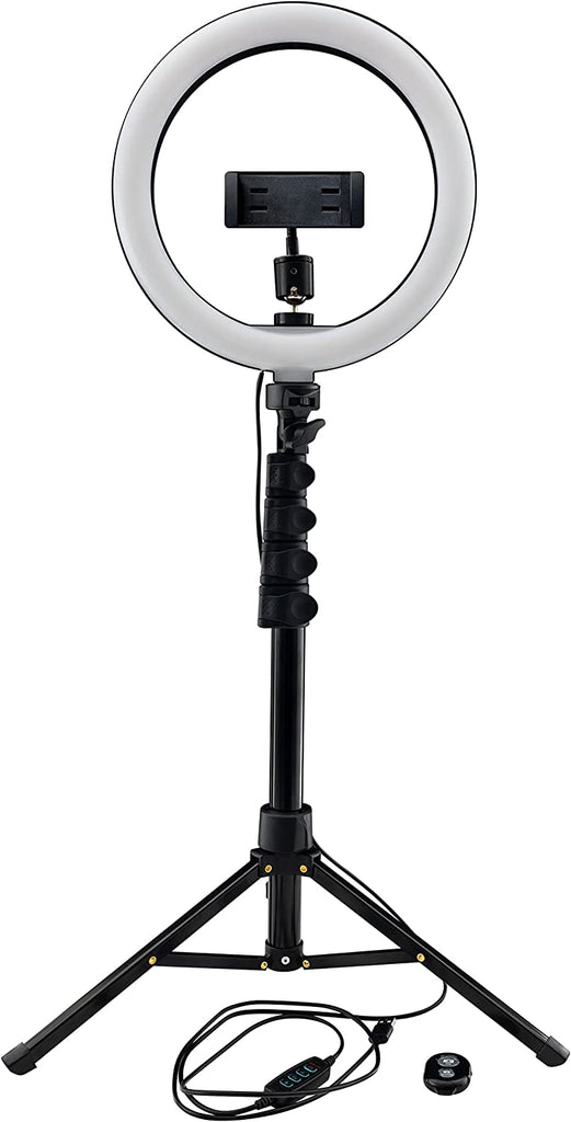 Mackie 3-Color Ring Light Kit with Stand and Remote (10")