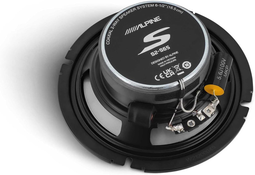 2 Alpine S2-S65 6.5" Speaker Package With Speaker Adapter and Harness Fit Honda Acura