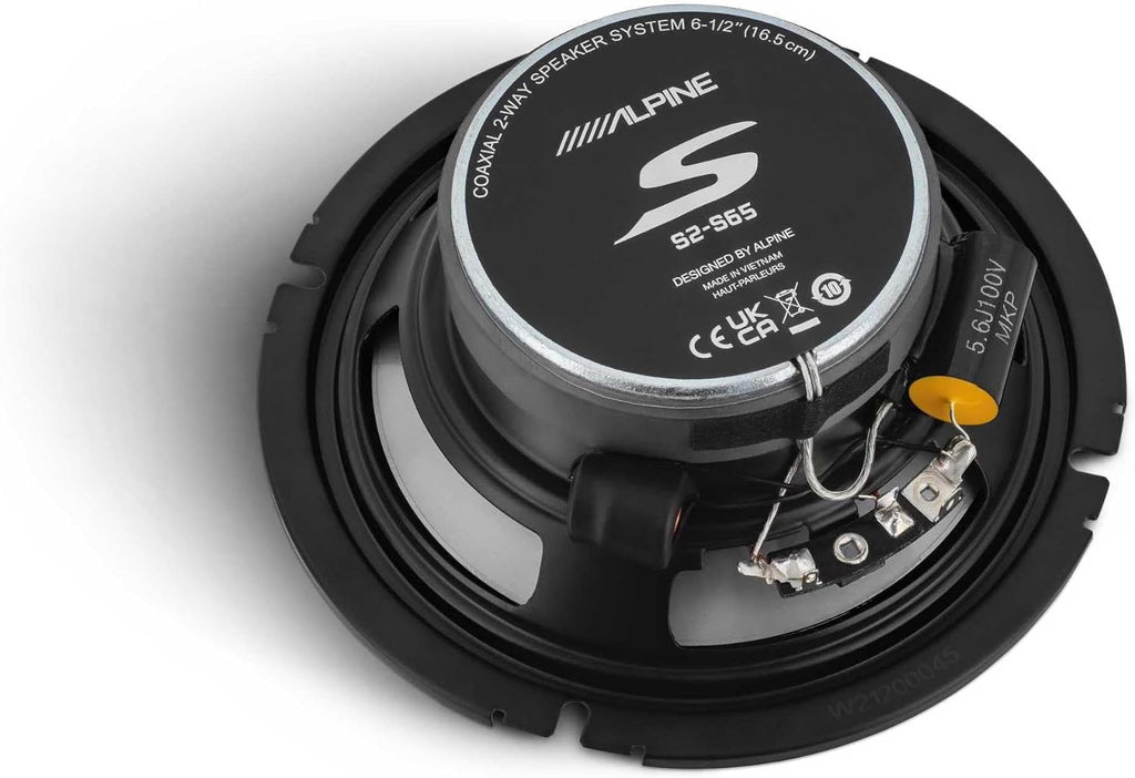 Alpine S2-S65 S-Series 6-1/2" 2-way Coaxial car Speaker 2 Set Bundle