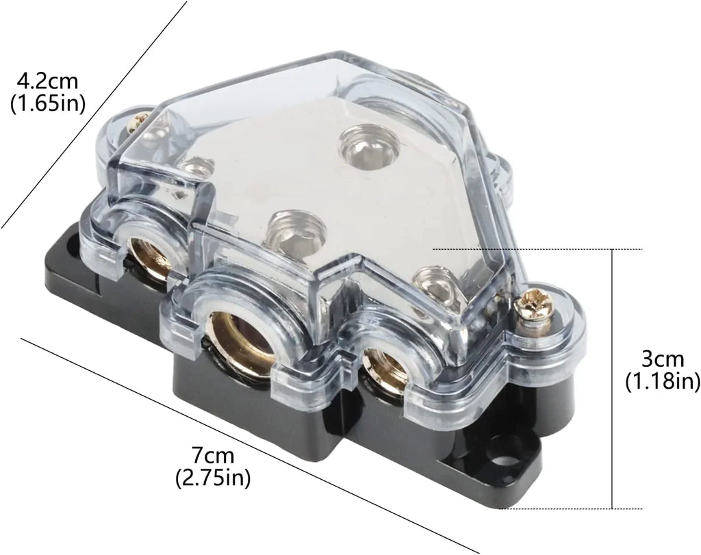 2 Absolute PD-130C 2-4 Gauge 1 in 3 Ways Out Power Splitter Distribution Block