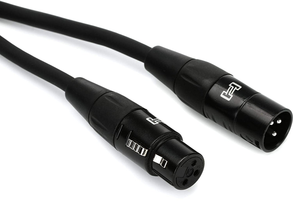 HOSA HMIC-050 Pro Microphone Cables REAN XLR3F to XLRM - (50 Feet) (Black)