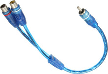 Load image into Gallery viewer, 4 Absolute ABC-2F1M BLUE Y-Adapter 2F-1M RCA Interconnect Audio Cable