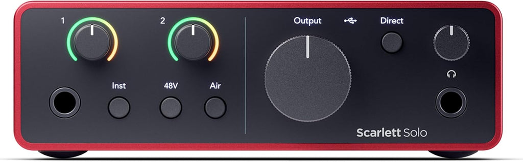 Focusrite Scarlett Solo USB Audio Interface Headphones + Pop Filter + XLR Cable