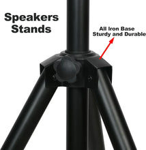 Load image into Gallery viewer, MR DJ SS350B Universal Black Heavy Duty Folding Tripod PRO PA DJ Home On Stage Speaker Stand Mount Holder