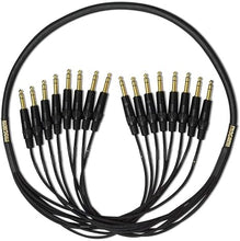 Load image into Gallery viewer, Mogami GOLD 8 TRSTRS-20 8 x 1/4" TRS Male to 8 x 1/4" TRS Male Fan-Out Audio Snake Cable - 20 foot