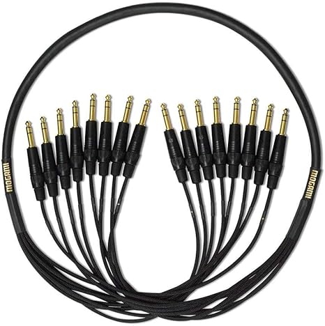 Mogami GOLD 8 TRSTRS-20 8 x 1/4" TRS Male to 8 x 1/4" TRS Male Fan-Out Audio Snake Cable - 20 foot
