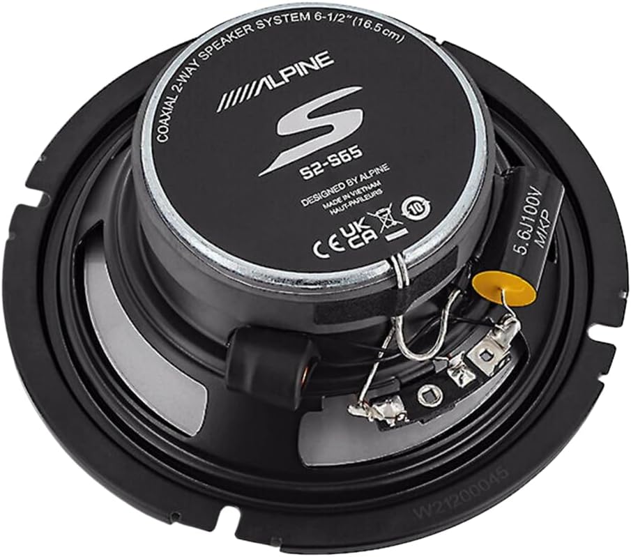 Alpine S2-S65  6.5" Type S Series 2-Way Coaxial Car Speakers Fits 1998-2013 Harley Davidson Alpine S Factory Speaker Replacement Kit