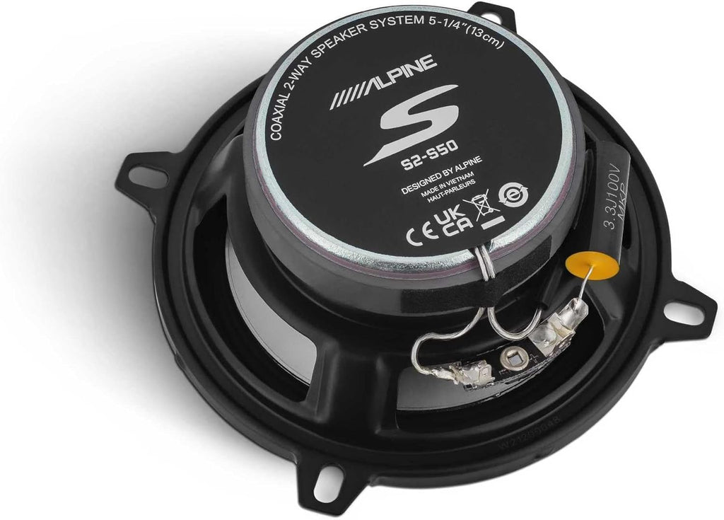 Alpine S2-S50 5 1/4" Speaker + Harness & Brackets Fit 1997-1998 Ford Expedition