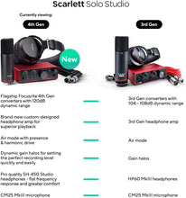 Load image into Gallery viewer, Focusrite Scarlett Solo Studio Recording + Microphone + Headphones
