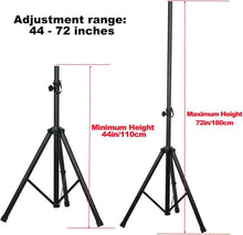 Load image into Gallery viewer, MR DJ SS350B Universal Black Heavy Duty Folding Tripod PRO PA DJ Home On Stage Speaker Stand Mount Holder