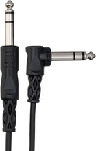 Load image into Gallery viewer, Hosa CPP-105R Interconnect Cable - 1/4-inch TS Male to Right-angle 1/4-inch TS Male - 5 foot