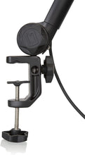 Load image into Gallery viewer, Gator GFWMICBCBM3000 Deluxe Frameworks Desktop Mic Boom Stand - Bundle with Microphone Windscreen, XLR Cable