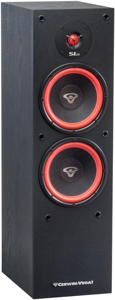 2 Cerwin Vega SL-28 Dual 8" 2-Way Home Audio Floor Speaker (Passive, Unpowered)