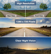 Load image into Gallery viewer, CAM117 Backup Camera Frame License Plate HD Night Vision Rear View 170° Angle Waterproof
