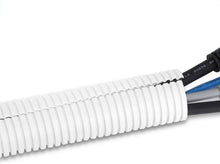 Load image into Gallery viewer, MR DJ DSLT38WH 100' 3/8" 10mm White Split Wire Loom Conduit Tubing Sleeve Tube