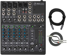 Load image into Gallery viewer, Mackie 802VLZ4 8-channel Ultra Compact Mixer with High-Quality Onyx Preamps with MR DJ XLR Cable 20 Feet and 3.5mm TRS to dual 1/4" TS Stereo Cable