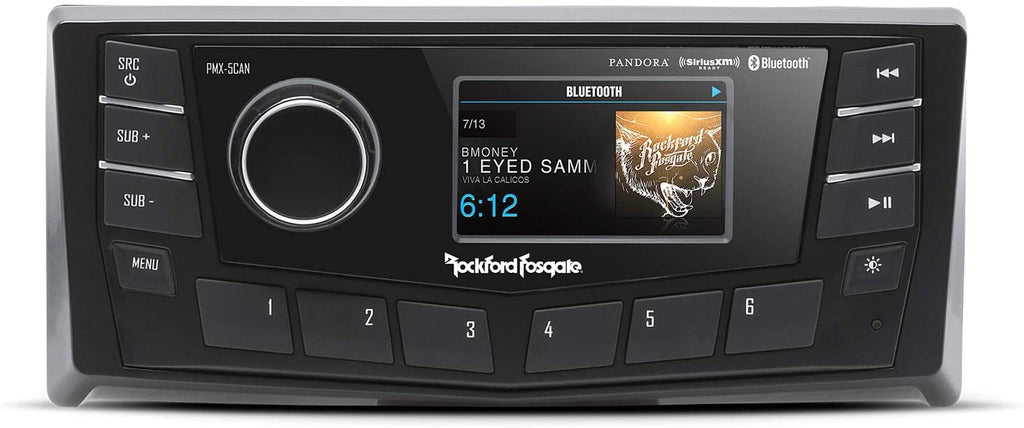Rockford Fosgate PMX-5CAN Punch Marine AM/FM/WB Digital Media Receiver 2.7" Display w/CANbus