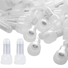 Load image into Gallery viewer, 1000 White Crimp Cap Connectors Nylon Closed Ends Snow Caps