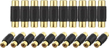 Load image into Gallery viewer, Absolute FF-100B-20 Gold RCA Female-to-Female Coupler Adapter 20 Pack