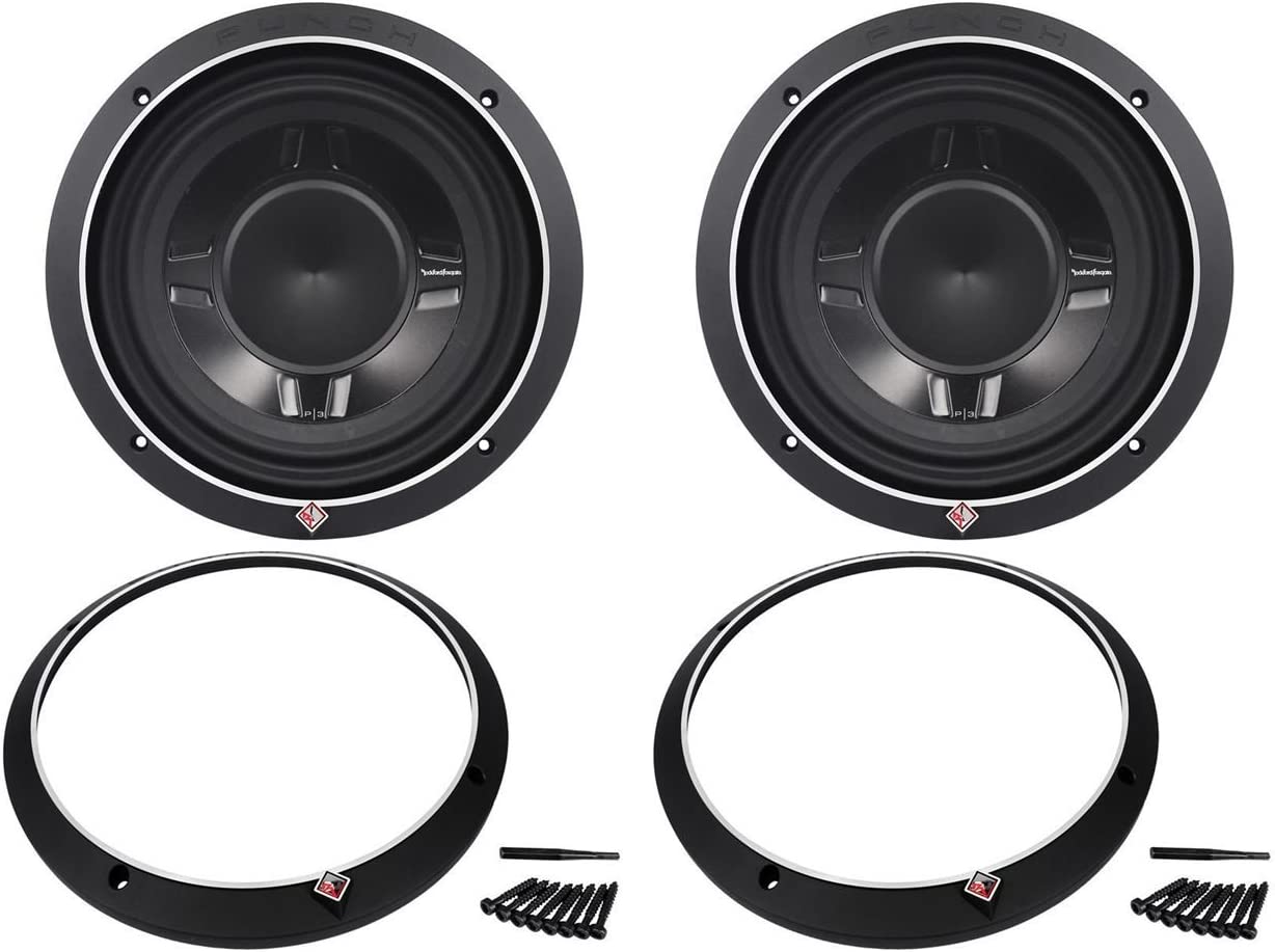 2 Rockford Fosgate P3SD4-12 1600W 12" Dual 4Ohm Shallow Mount Truck Car Subwoofer