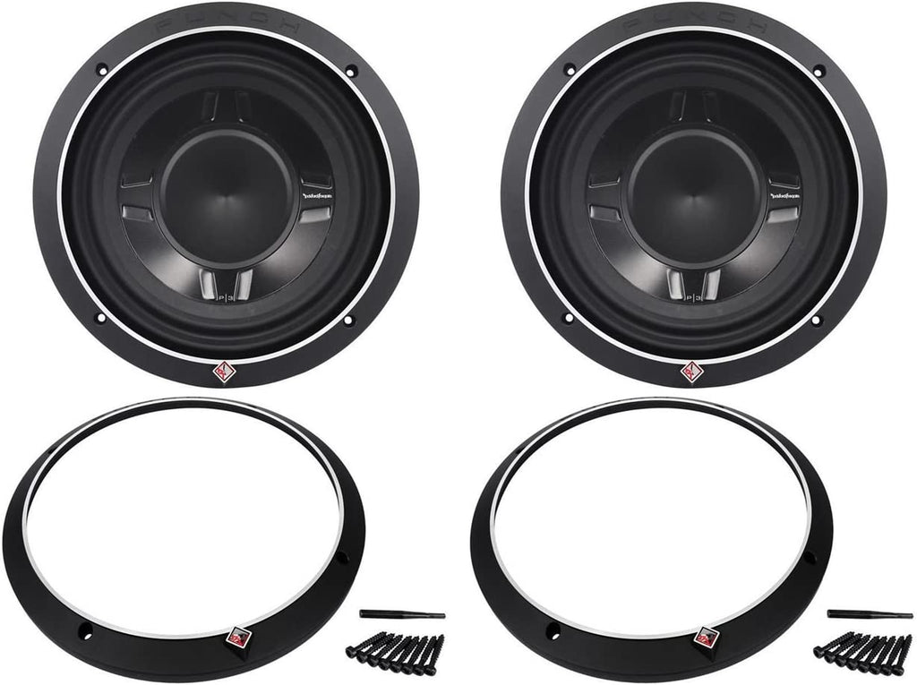 2 Rockford Fosgate Punch P3SD2-10 600W 10" Punch Series Dual 2-ohm Shallow Car Subwoofer