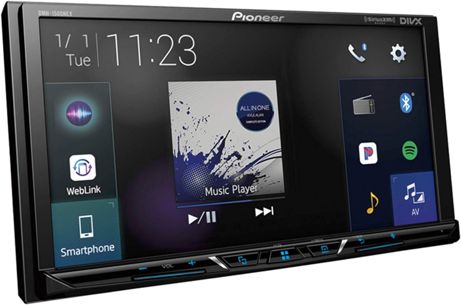 PIONEER DMH-1500NEX Double DIN Bluetooth Apple Carplay 7” Digital Media Receiver