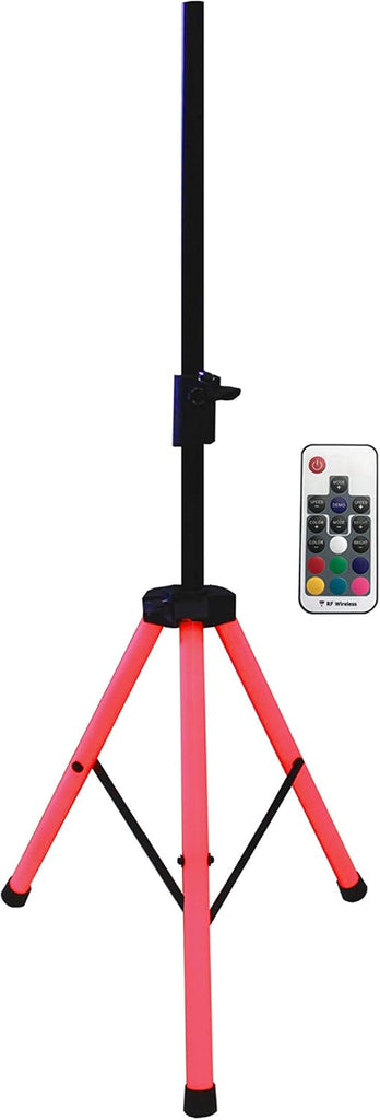 2 MR DJ SS700LED Universal Light Up Multi Color LED Speaker Stands with Remote