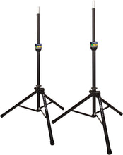 Load image into Gallery viewer, 2 Ultimate Support TS-90B TeleLock Series Lift-assist Aluminum Speaker Stand Bundle