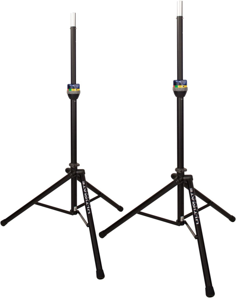 2 Ultimate Support TS-90B TeleLock Series Lift-assist Aluminum Speaker Stand Bundle