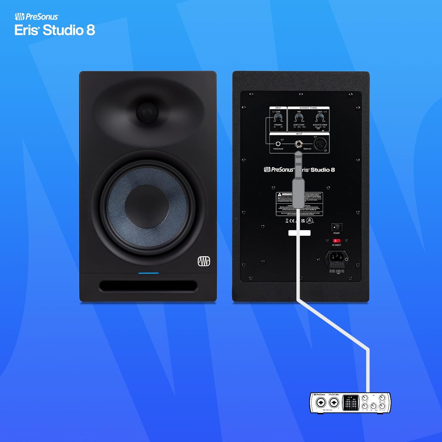 PreSonus Eris Studio 8 8-inch 2-Way Active Studio Monitors with EBM Waveguide