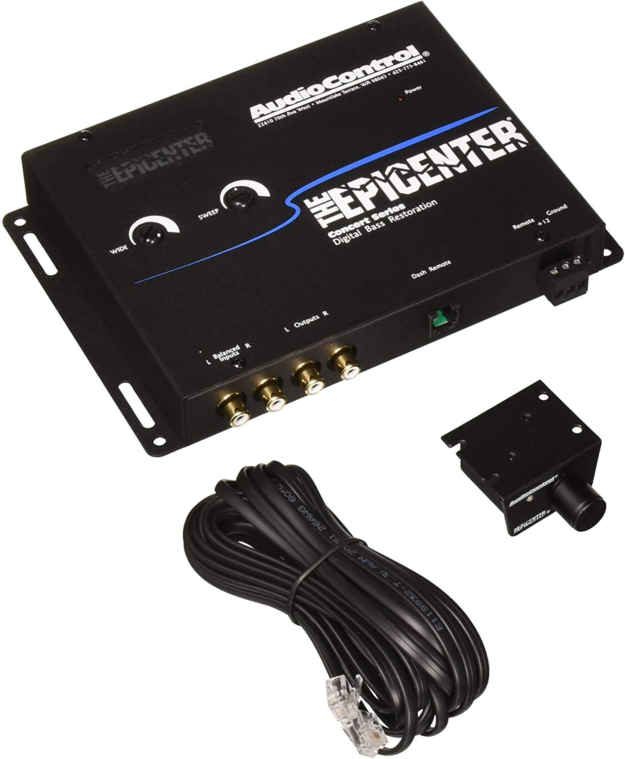 Audio Control The Epicenter & Absolute KIT4<br/> Digital Bass Restoration Processor Bass Booster Expander with Remote & Absolute 4 Gauge Amp Kit