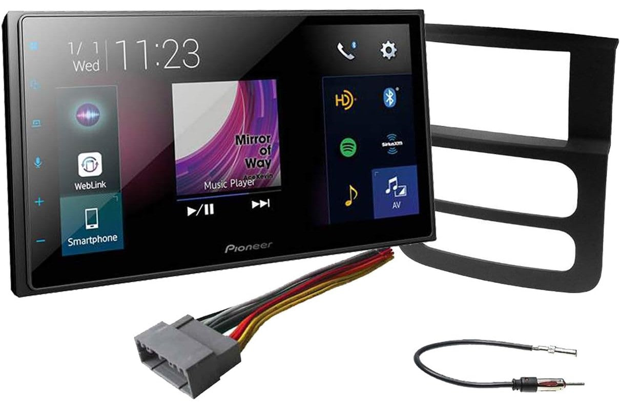 Pioneer DMH-1770NEX  Double DIN 6.8" Mechless + Install Kit Fit 02-05 Dodge Ram