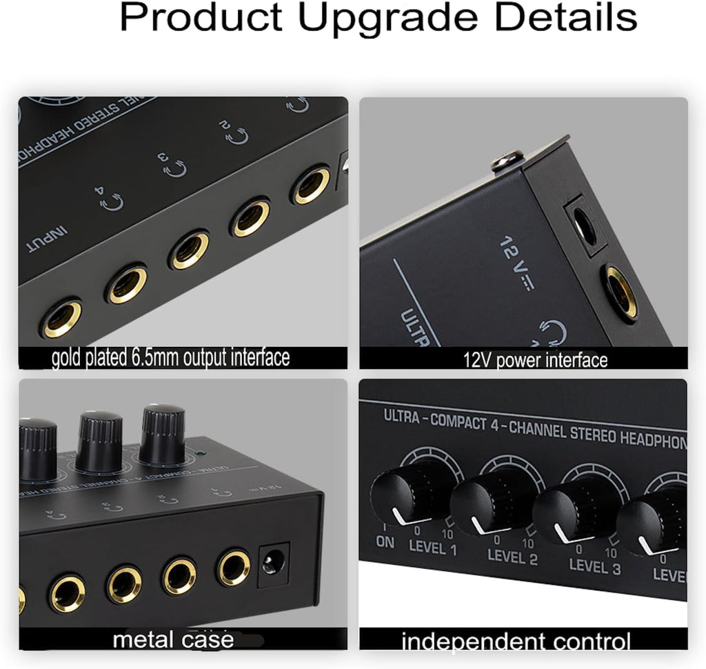 MR DJ Microamp HA400 Ultra-compact 4-channel stereo headphone amplifier