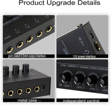 Load image into Gallery viewer, MR DJ Microamp HA400 Ultra-compact 4-channel stereo headphone amplifier