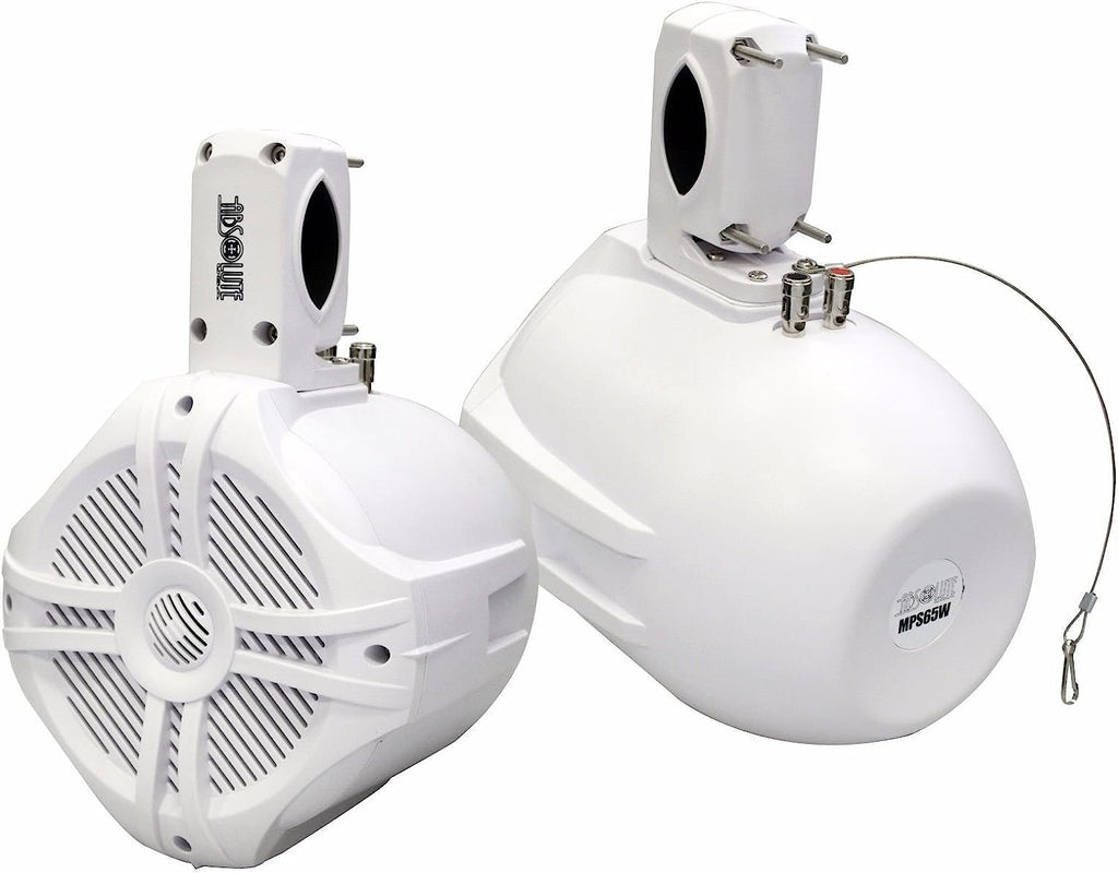 2 Absolute MPS65W Marine RV 6.5" 200W RMS Wake Tower POD Enclosure Speaker