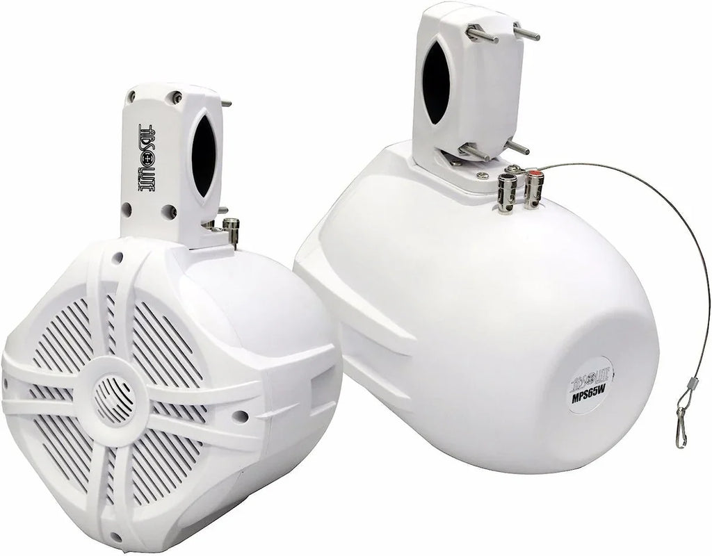 Absolute MPS65W Wake Board Speakers Marine RV 6.5" 400W Wake Tower POD Enclosure Speaker