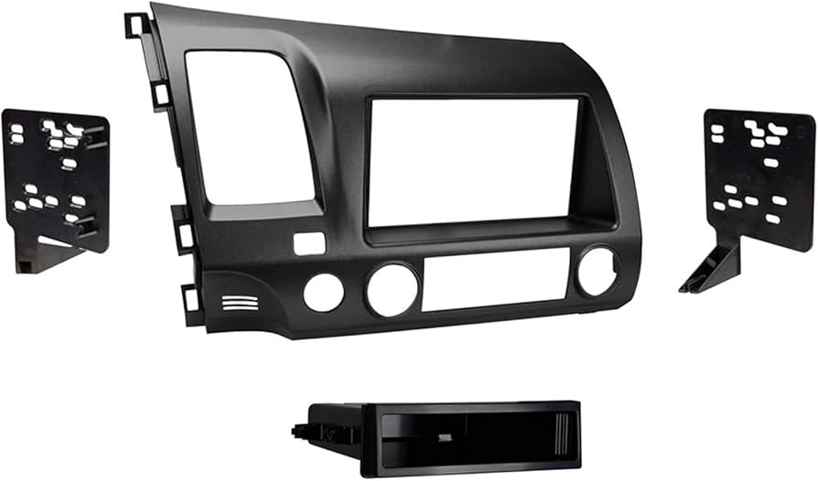 METRA 99-7816G Compatible with Honda Civic 2006-2011 Single or Double DIN Stereo Radio Install Dash Kit Gray