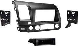 METRA 99-7816G Compatible with Honda Civic 2006-2011 Single or Double DIN Stereo Radio Install Dash Kit Gray