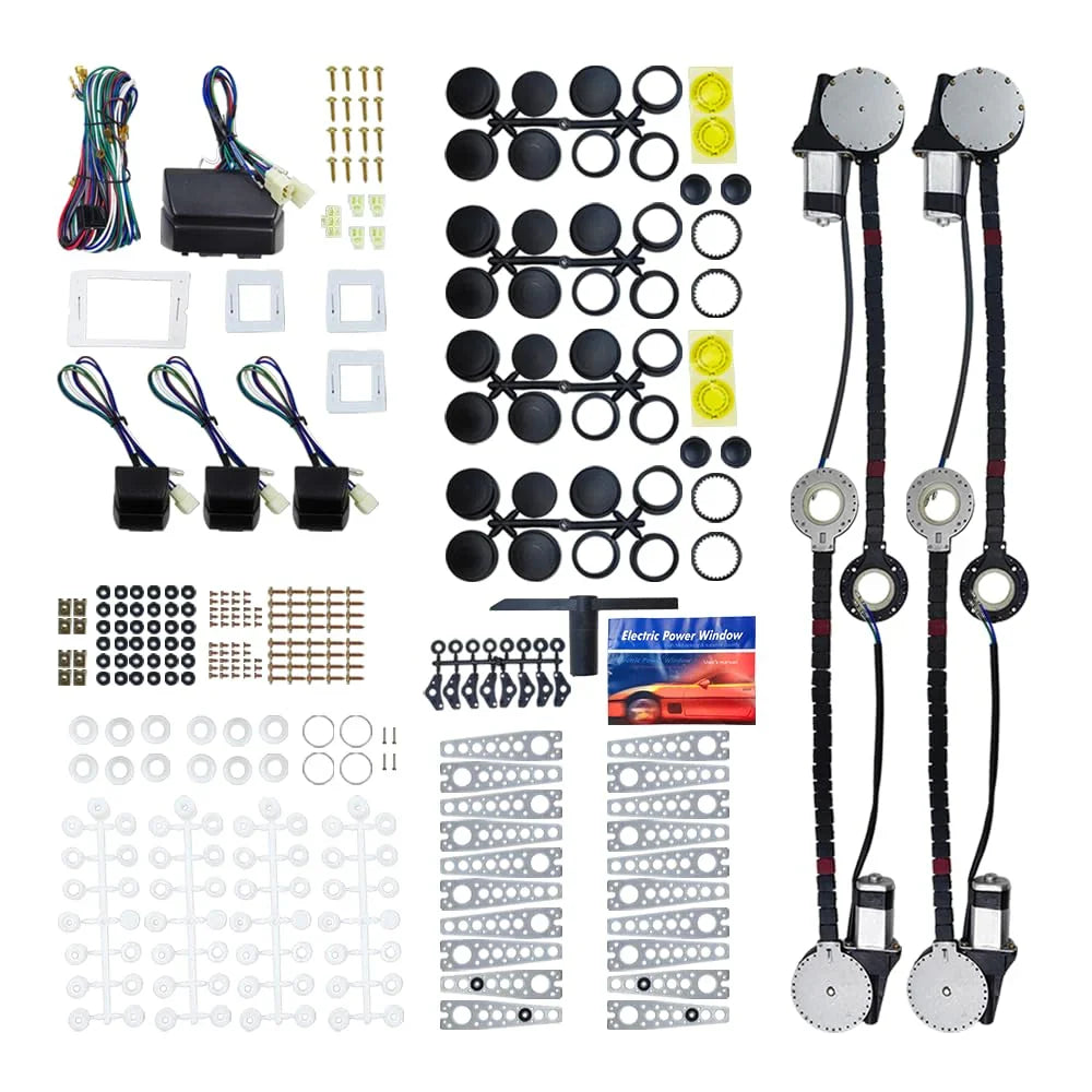 Absolute High Quality Universal Electric Power 4 Window Kit with Switch Kit