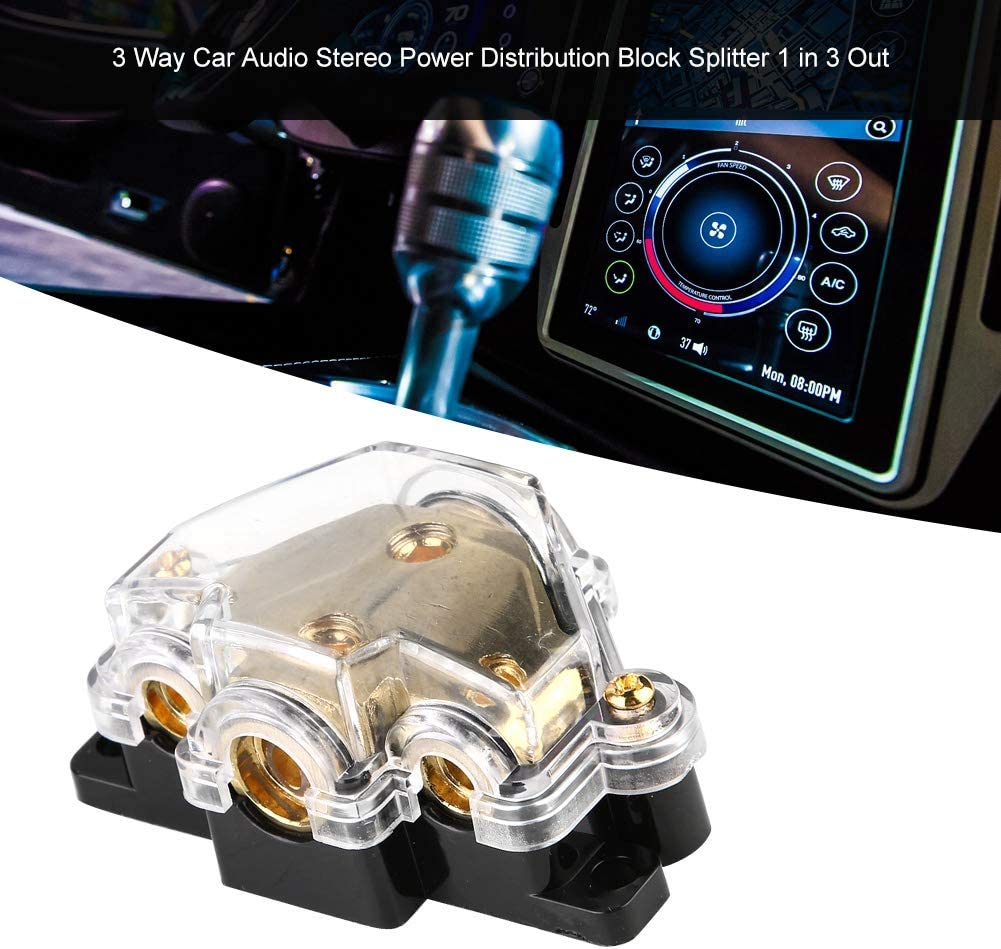 Absolute PD-130G 2-4 Gauge 1 in 3 Ways Out Power Splitter Distribution Block